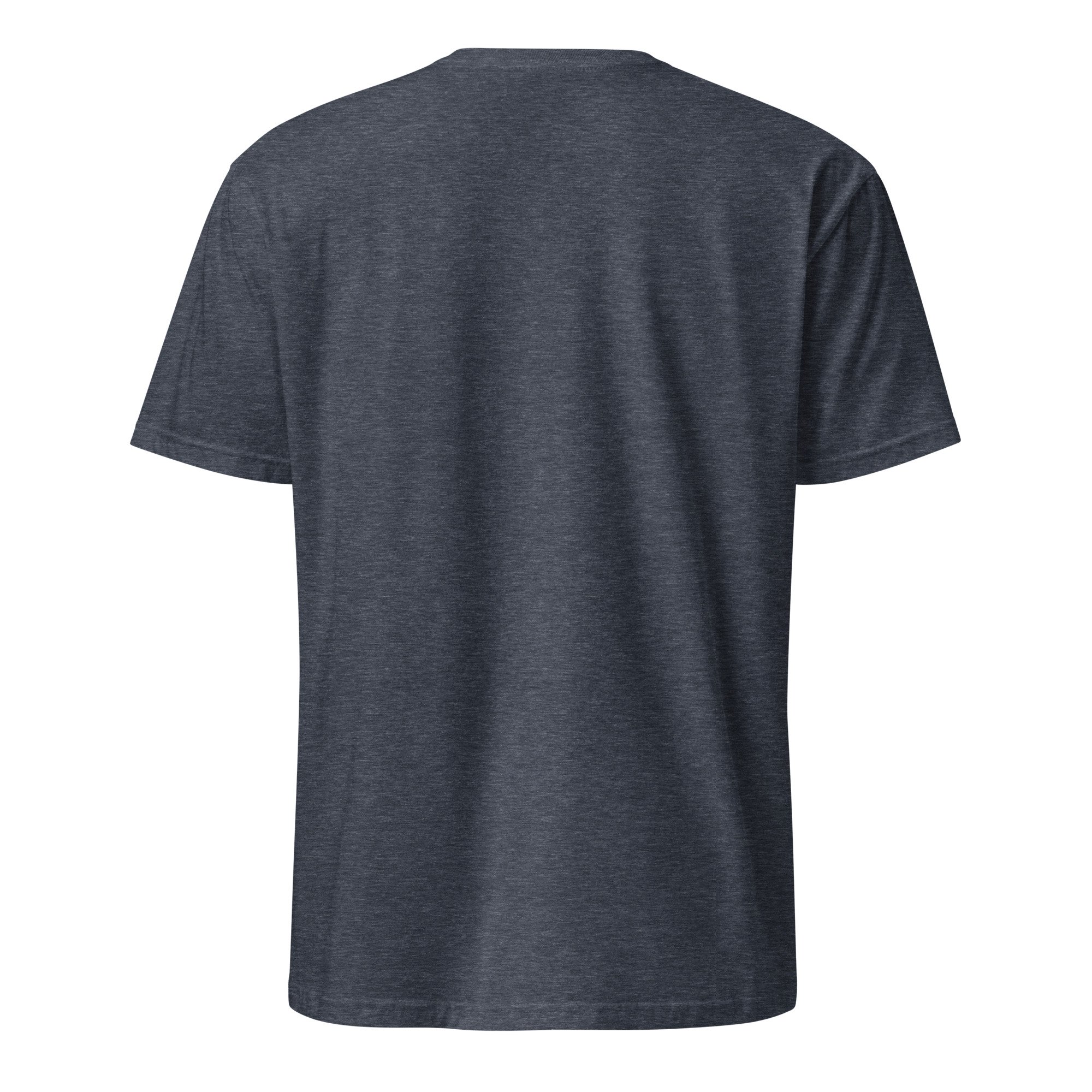 Christian Found Lost Lamb shirt in heather navy, back view