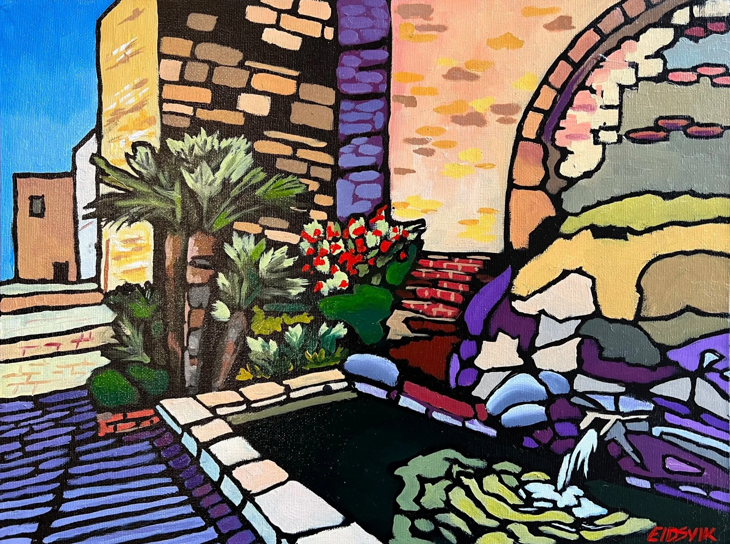 Fort Fountain, Spain, Oil - 18" x 24"
