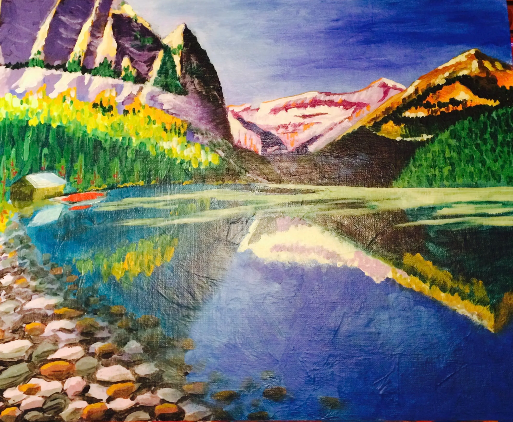 Lake Louise acrylic, 24 x 18
