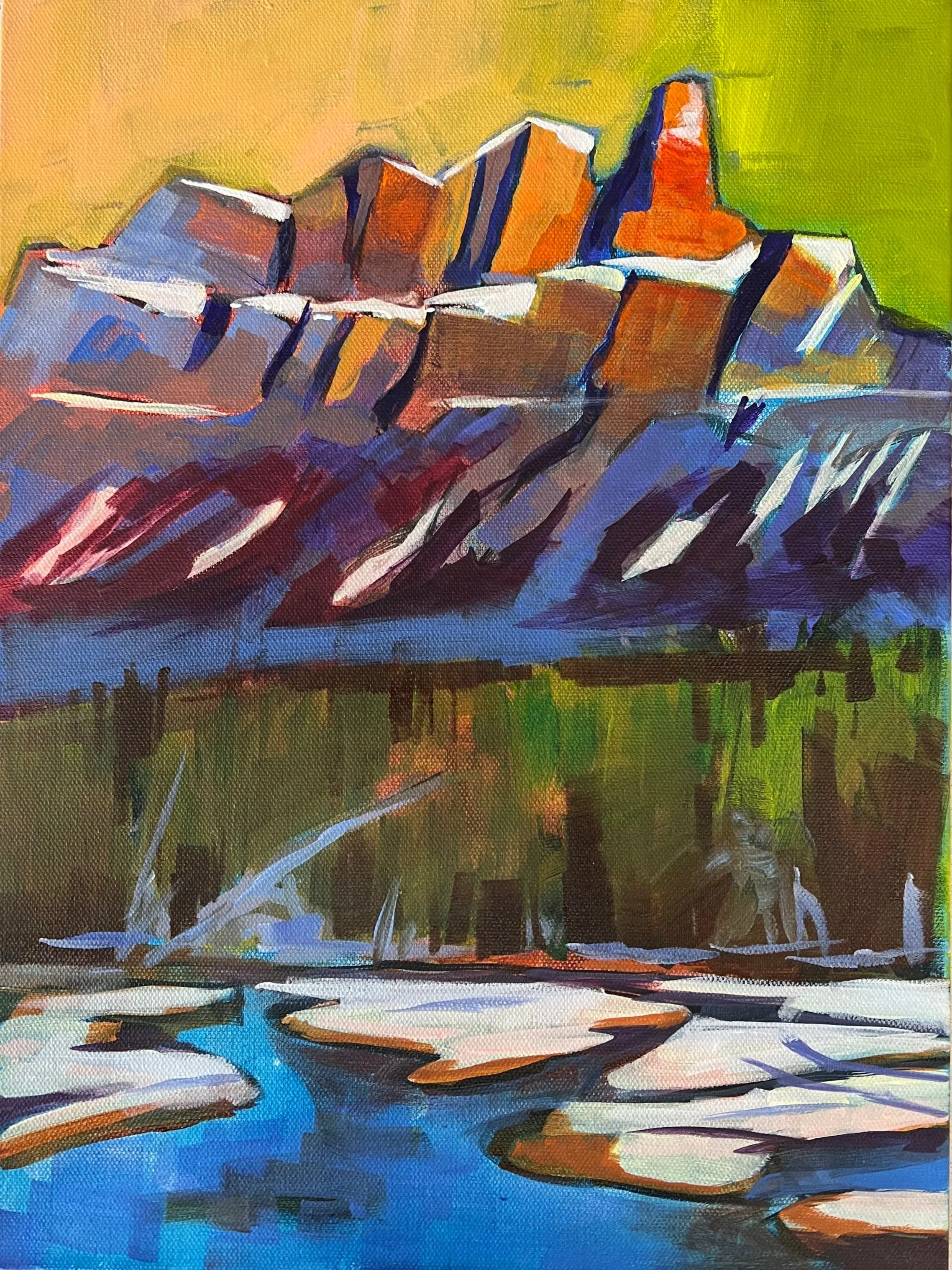 Castle Mountain, Acrylic, 18x24