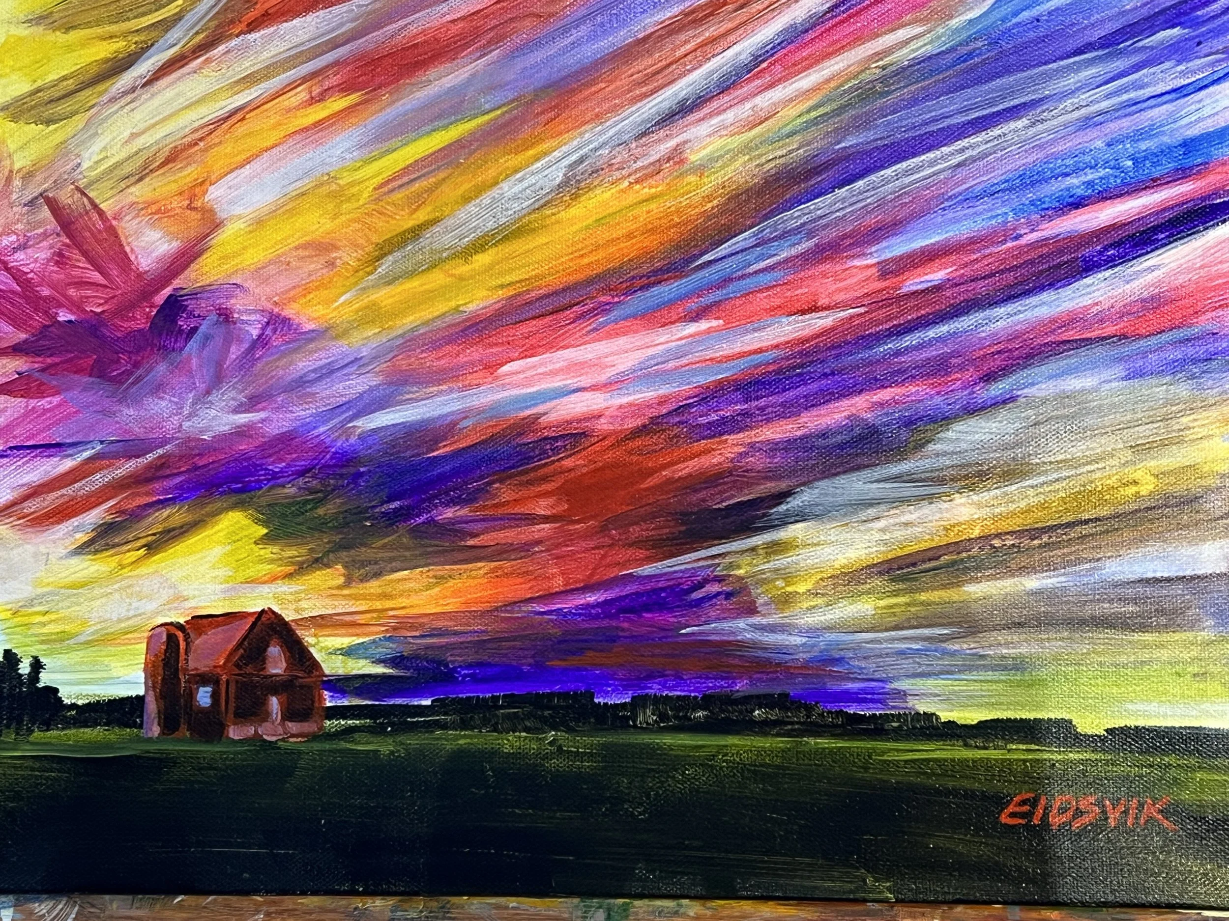 Prairie sunset acrylic 18" x 24"