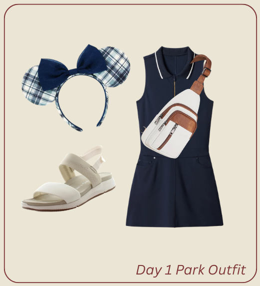 Day 1 Park Outfit: Sporty Athleisure & All-Day Mobility