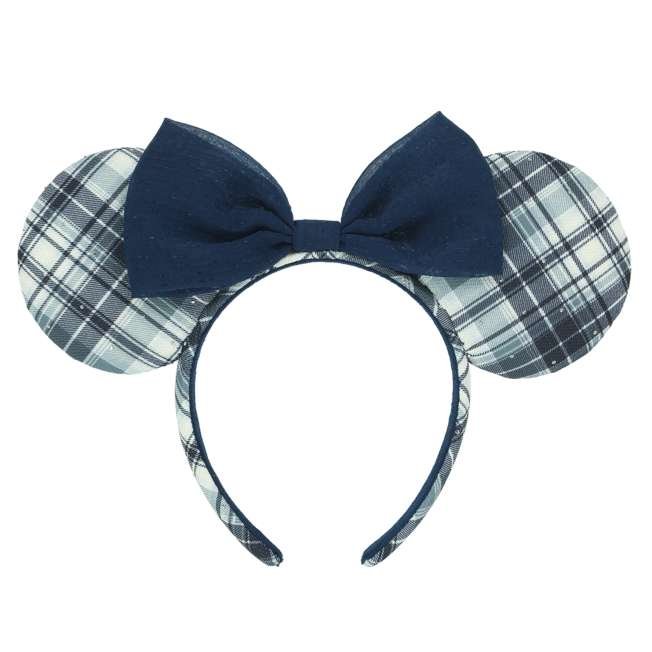Navy Blue Plaid Crystal Ears Disneyland Tokyo.jpg