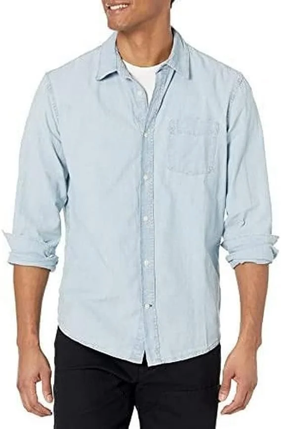 Gap Mens Oversized Boyfriend Chambray Button Down Shirt.jpg