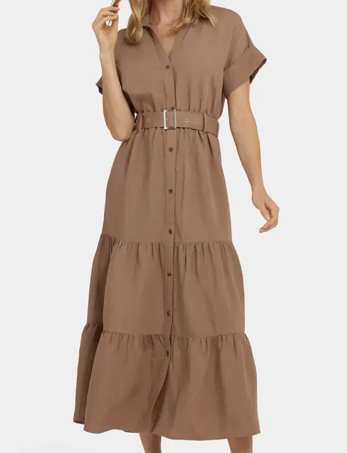 Tiered+Cotton+Midi+Dress+Khaki.webp