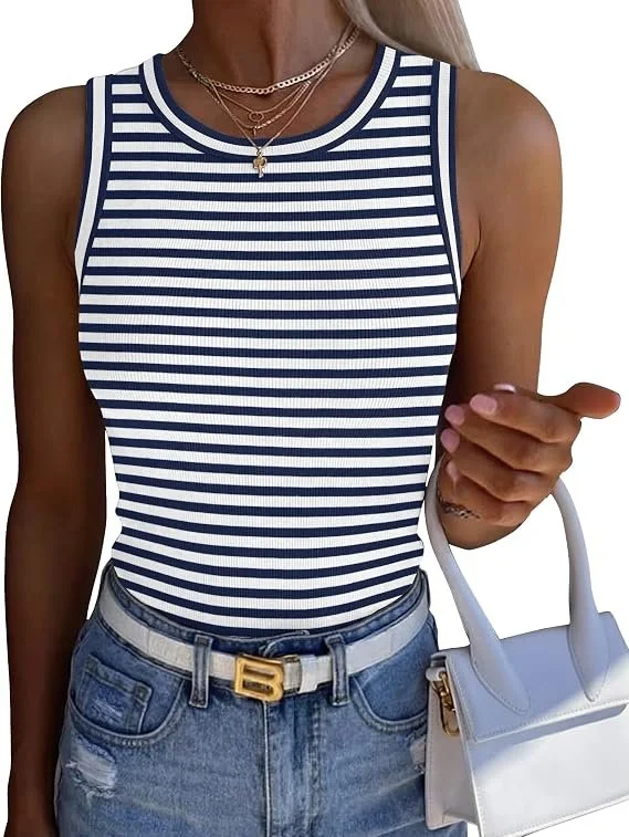 Womens Sleeveless Crewneck Ribbed Tank Tops Casual Basic Summer Top.jpg