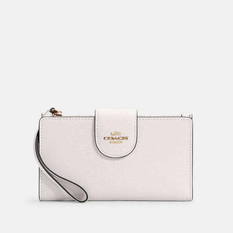 Coach Cell Phone Wristlet Wallt Purse White.jpg