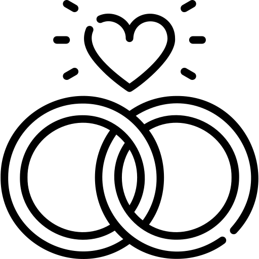 Illustration of wedding bands.