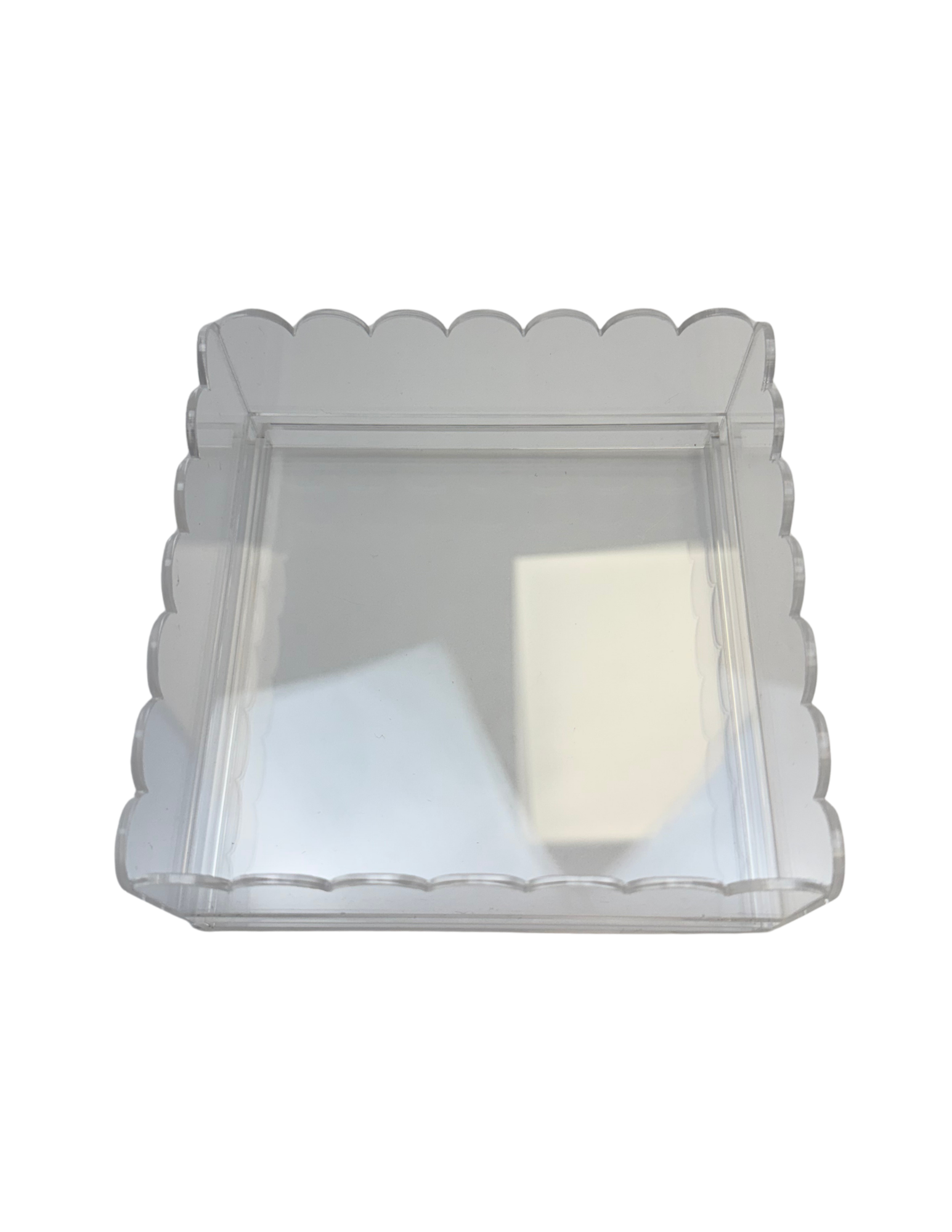 Small Scalloped Acrylic Self-Finishing Needlepoint Tray