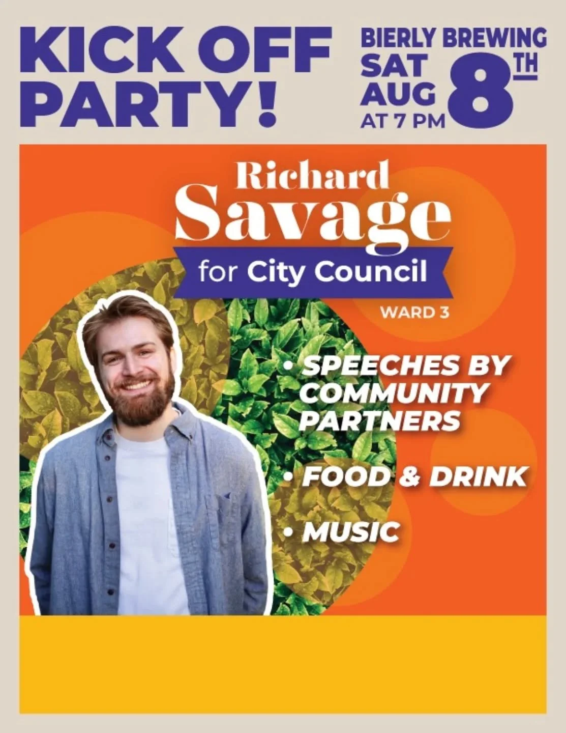Come on out on the 8th! Let's talk about the city and eat some good food!