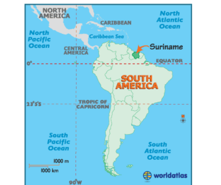 Suriname in South America