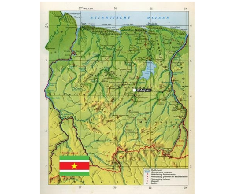Map of Suriname