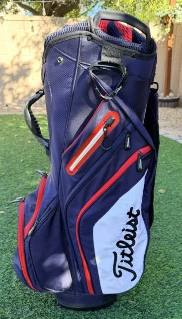Titleist Cart 14 Lightweight Cart Bag in Navy / White / Red