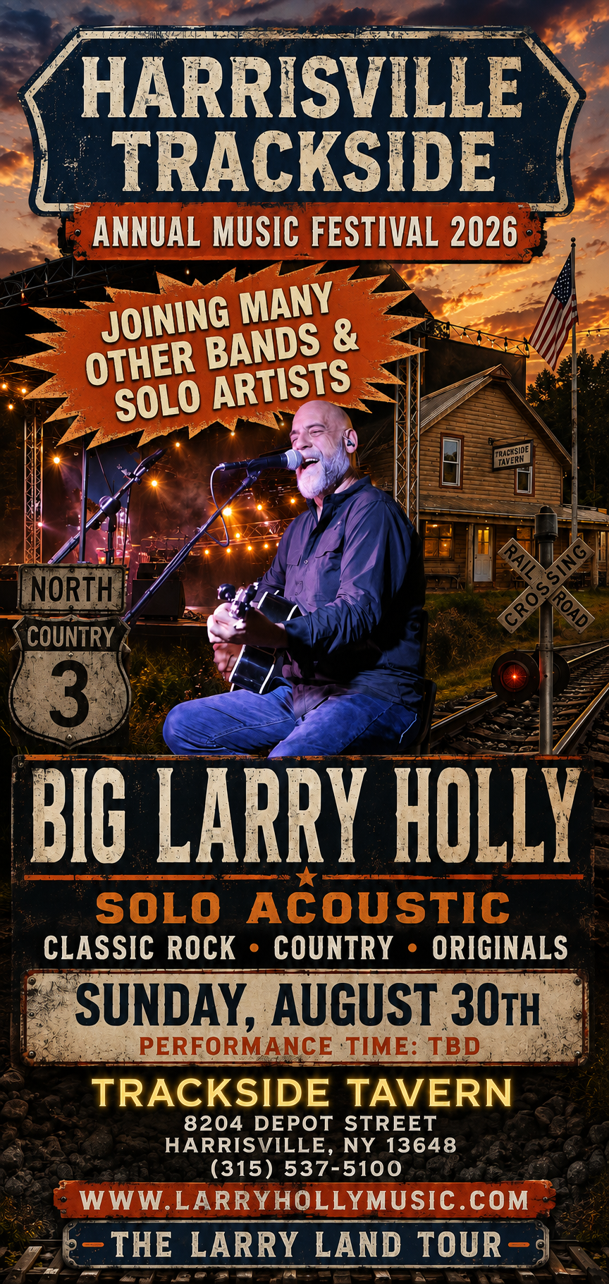 Big Larry Holly – Harrisville Trackside Annual Music Festival 2026