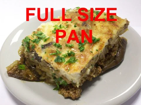 XL Moussaka - FULL SIZE PAN (Eggplant & Meat Casserole, Frozen)