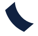 A dark blue semi-circular design element on a black background.