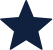 A large, dark blue star icon.