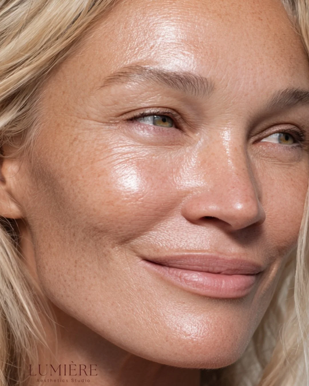 A little reminder: skin is supposed to look like skin.

It has texture. Pores. Pigmentation. Fine lines. Freckles. It changes with age, hormones, sun exposure, seasons and life.

Healthy skin doesn't mean perfectly smooth, filtered or flawless skin.
