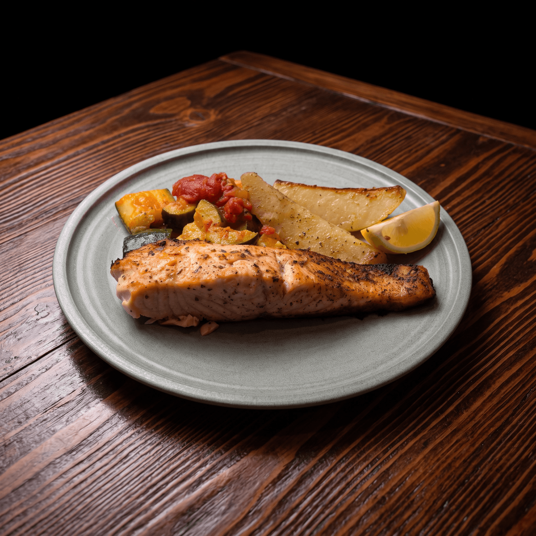 Greek- style broiled salmon 