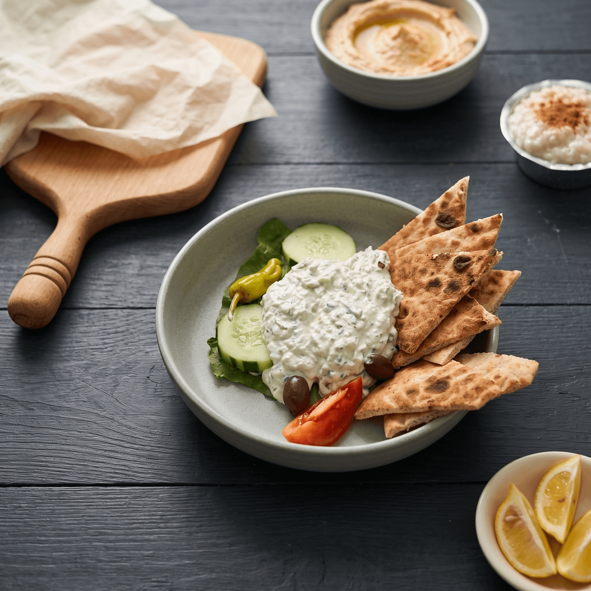 Tzatziki and pita 