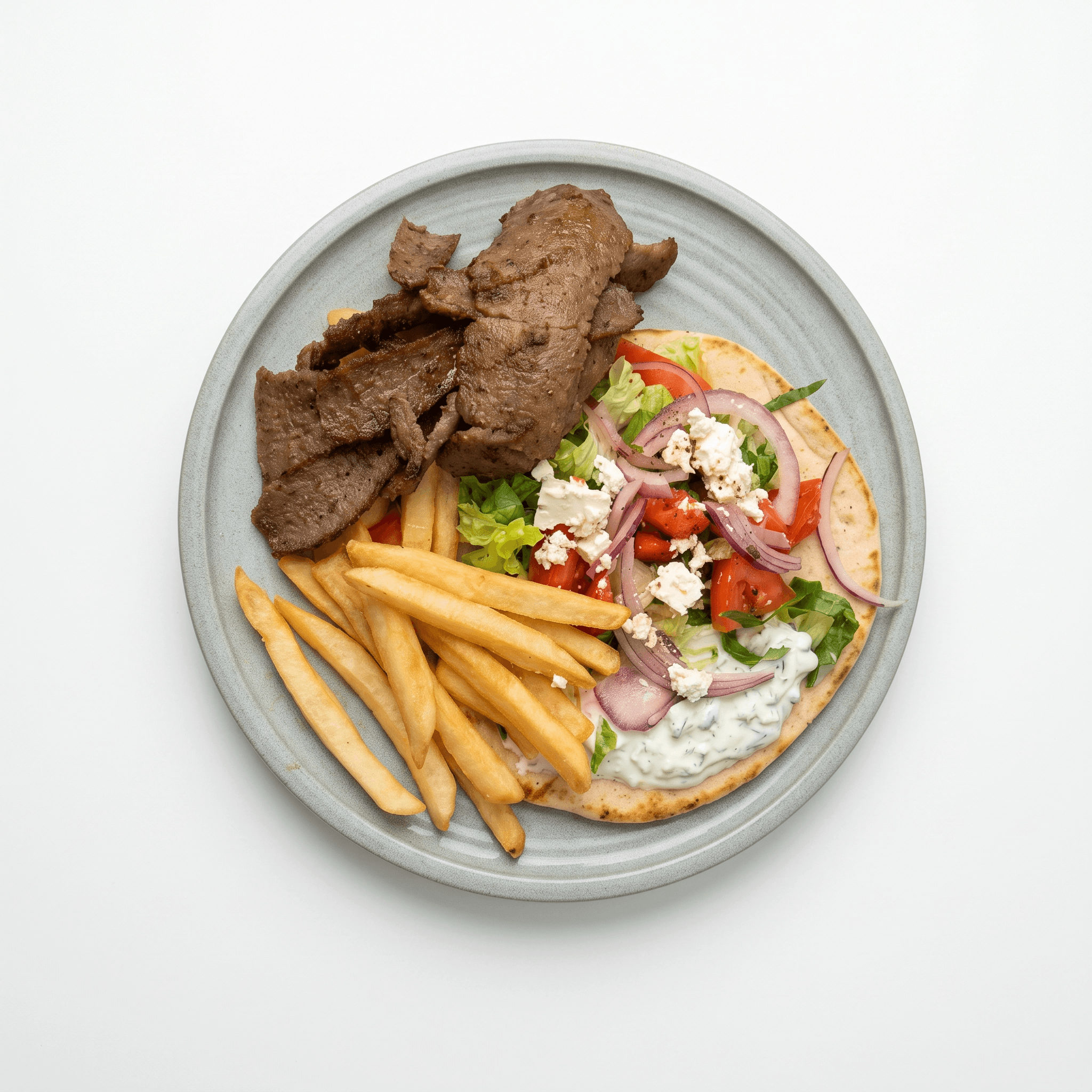 Lamb- Beef gyro platter 