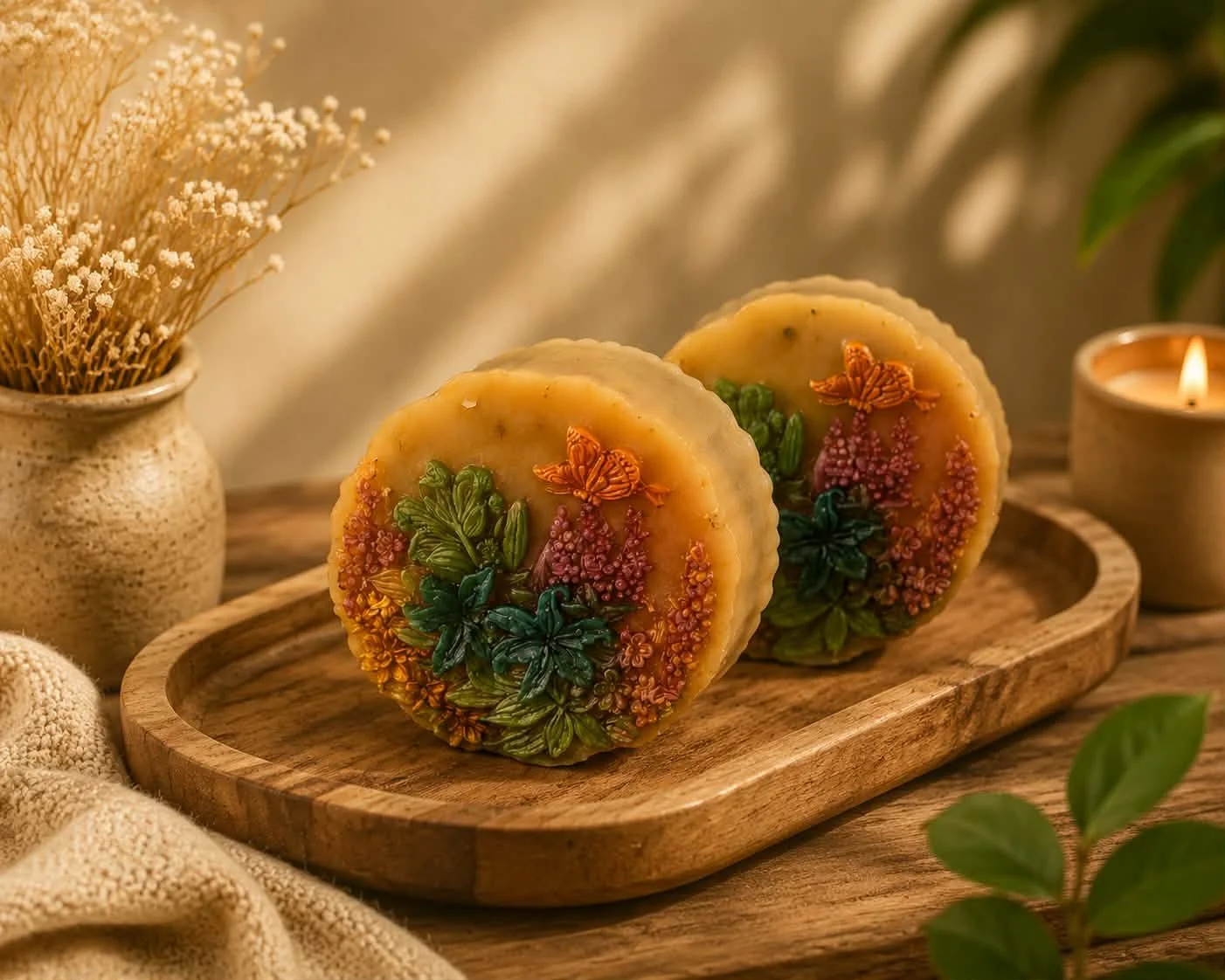 Golden Meadow Butterfly Artisan Soap