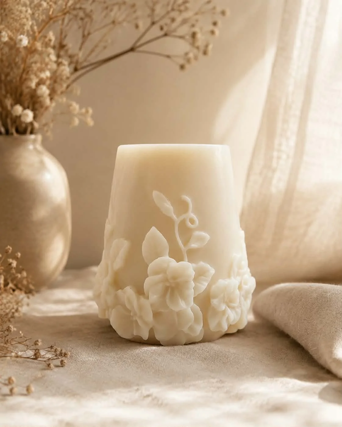 Ivory Garden Sculptural Soy Candle