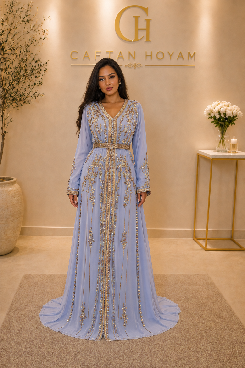 Lavender Gold Caftan