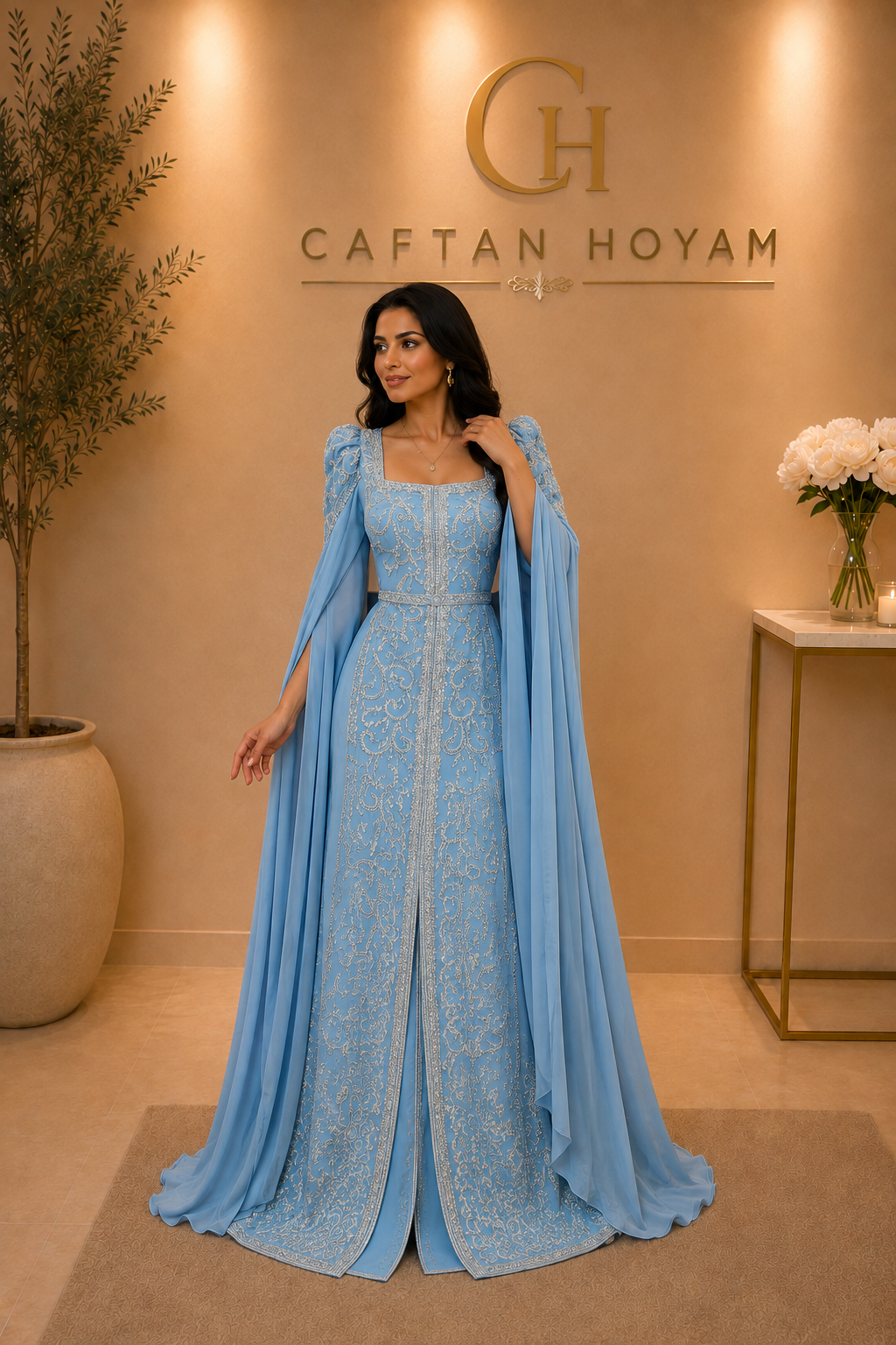 Celeste Blue Caftan
