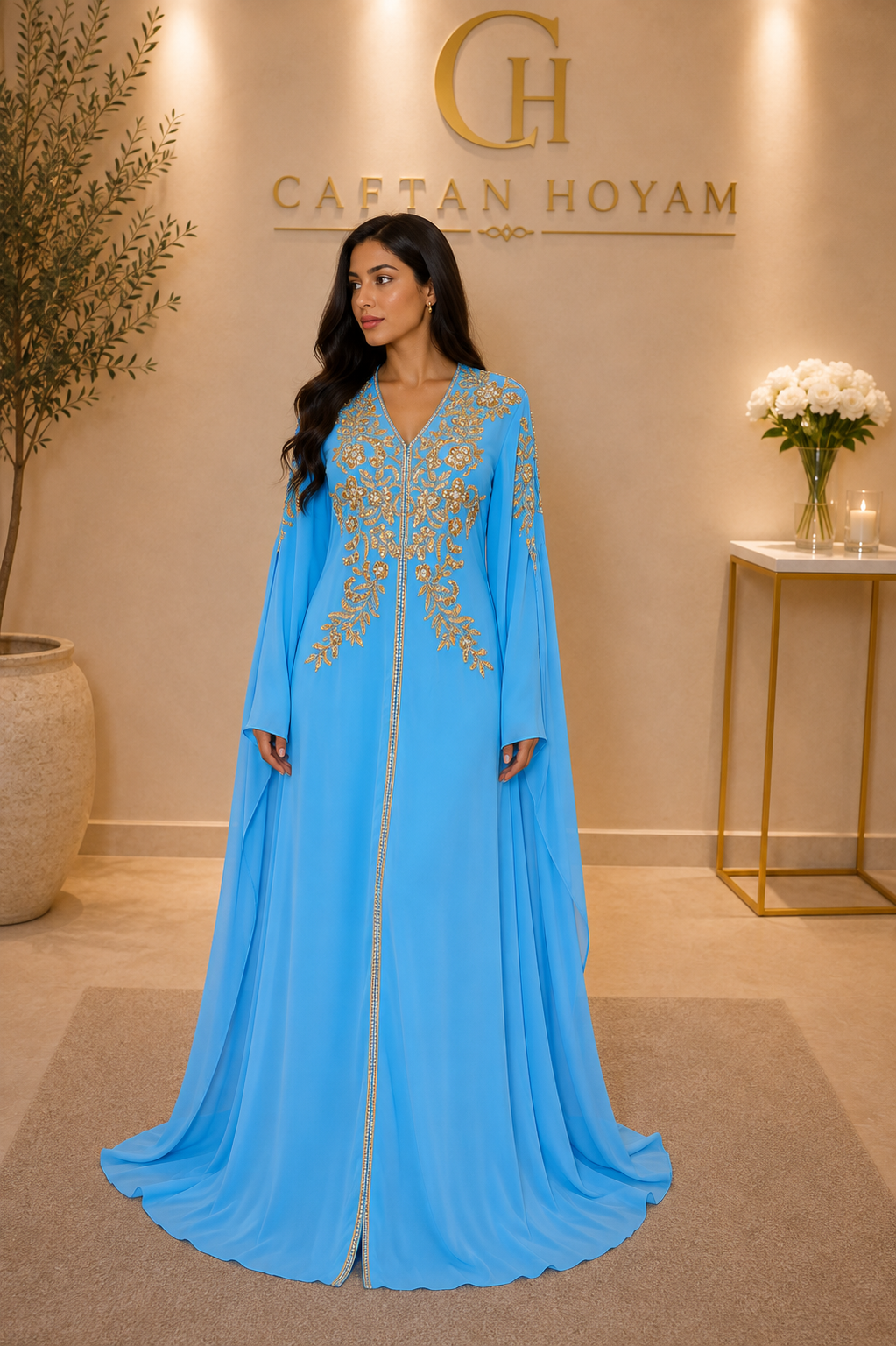 Azure Gold Caftan