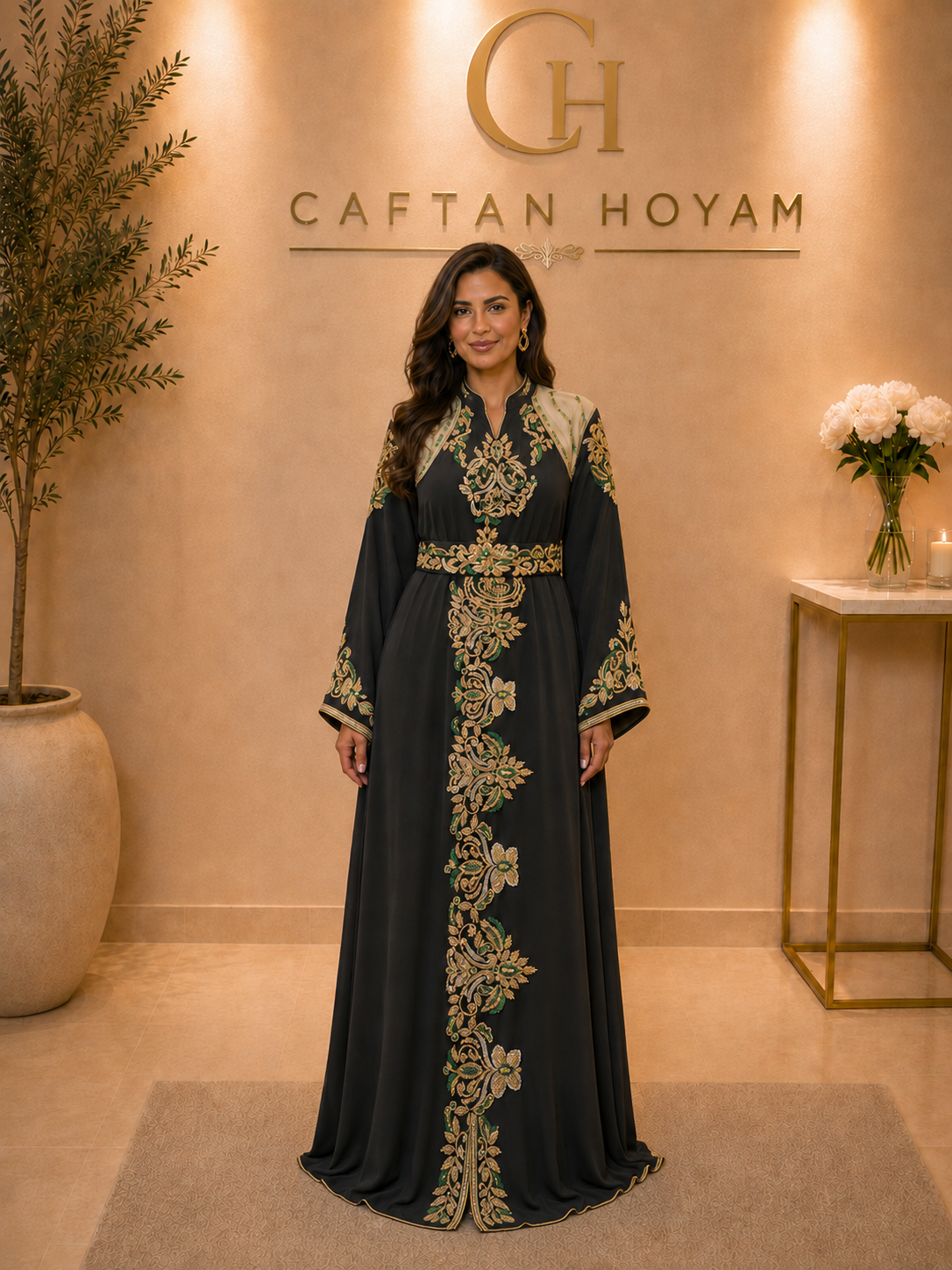 Emerald Noir Caftan