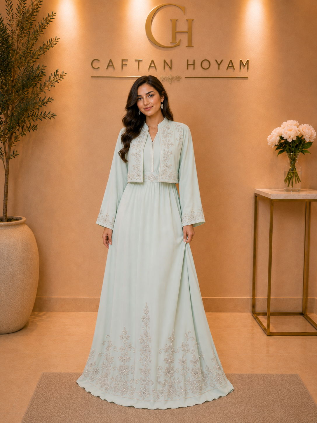 Mint Crystal Caftan
