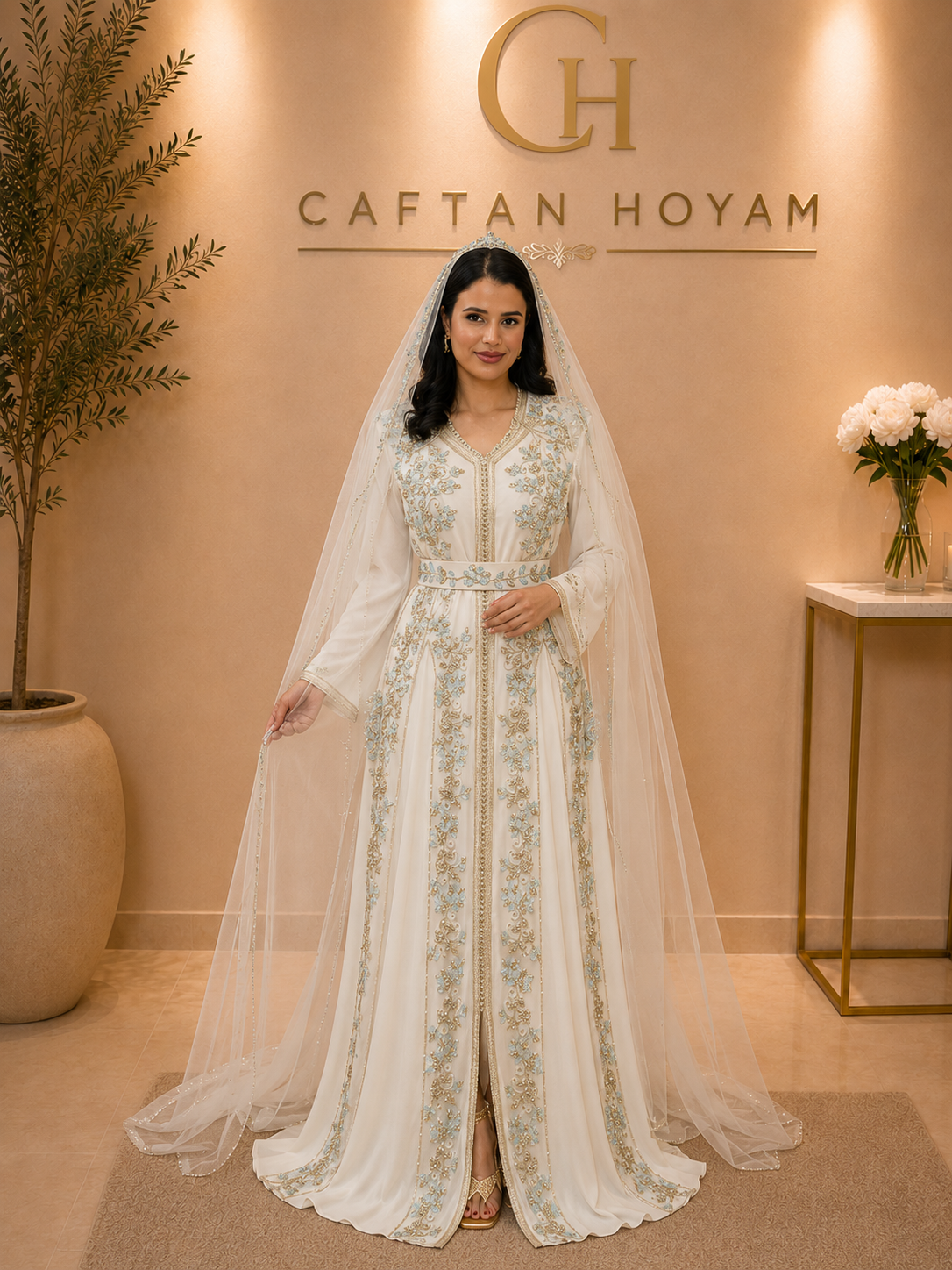 Ivory Celeste Bridal Caftan