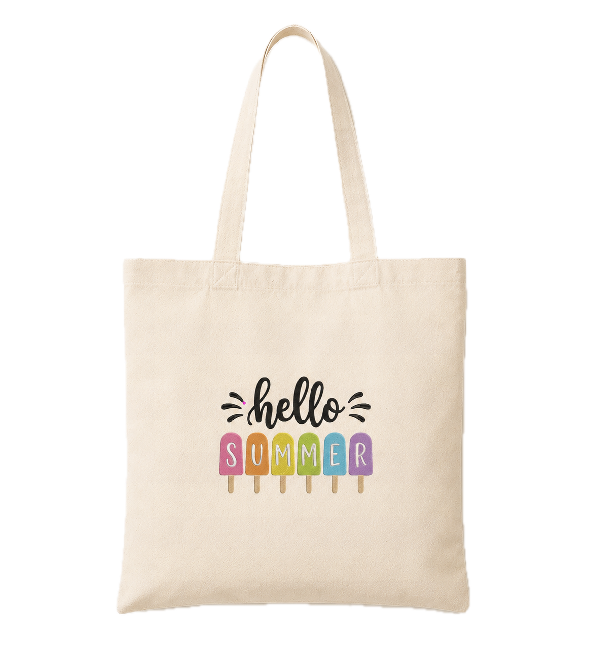 'Hello Summer' Natural Tote Bag