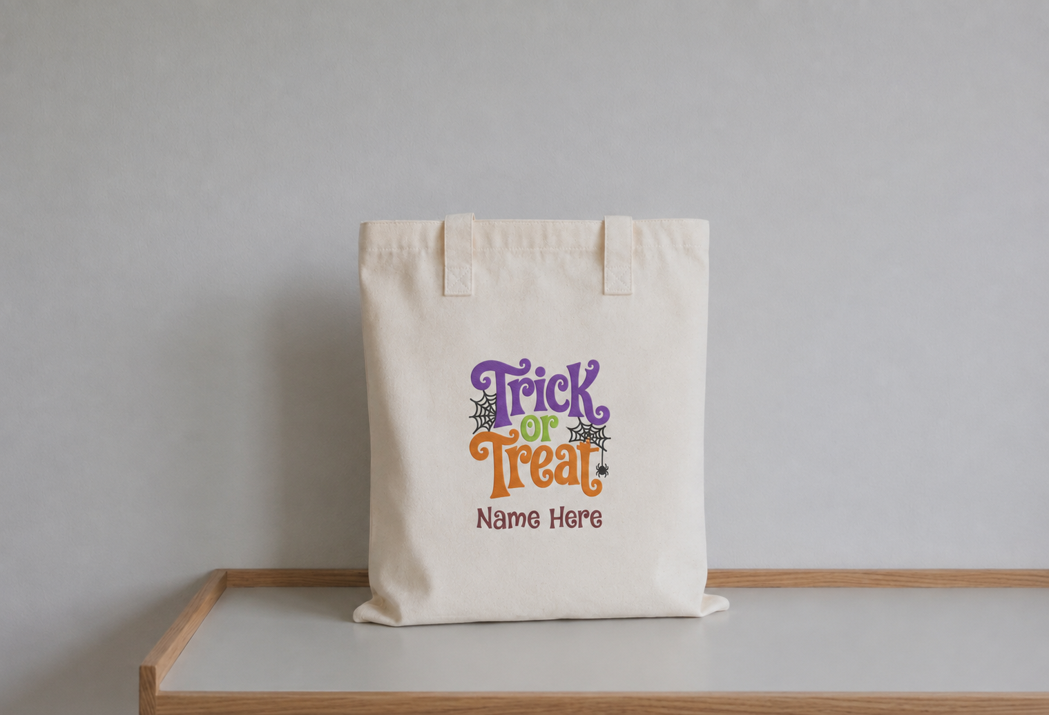 Personalized Trick or Treat Tote Bag