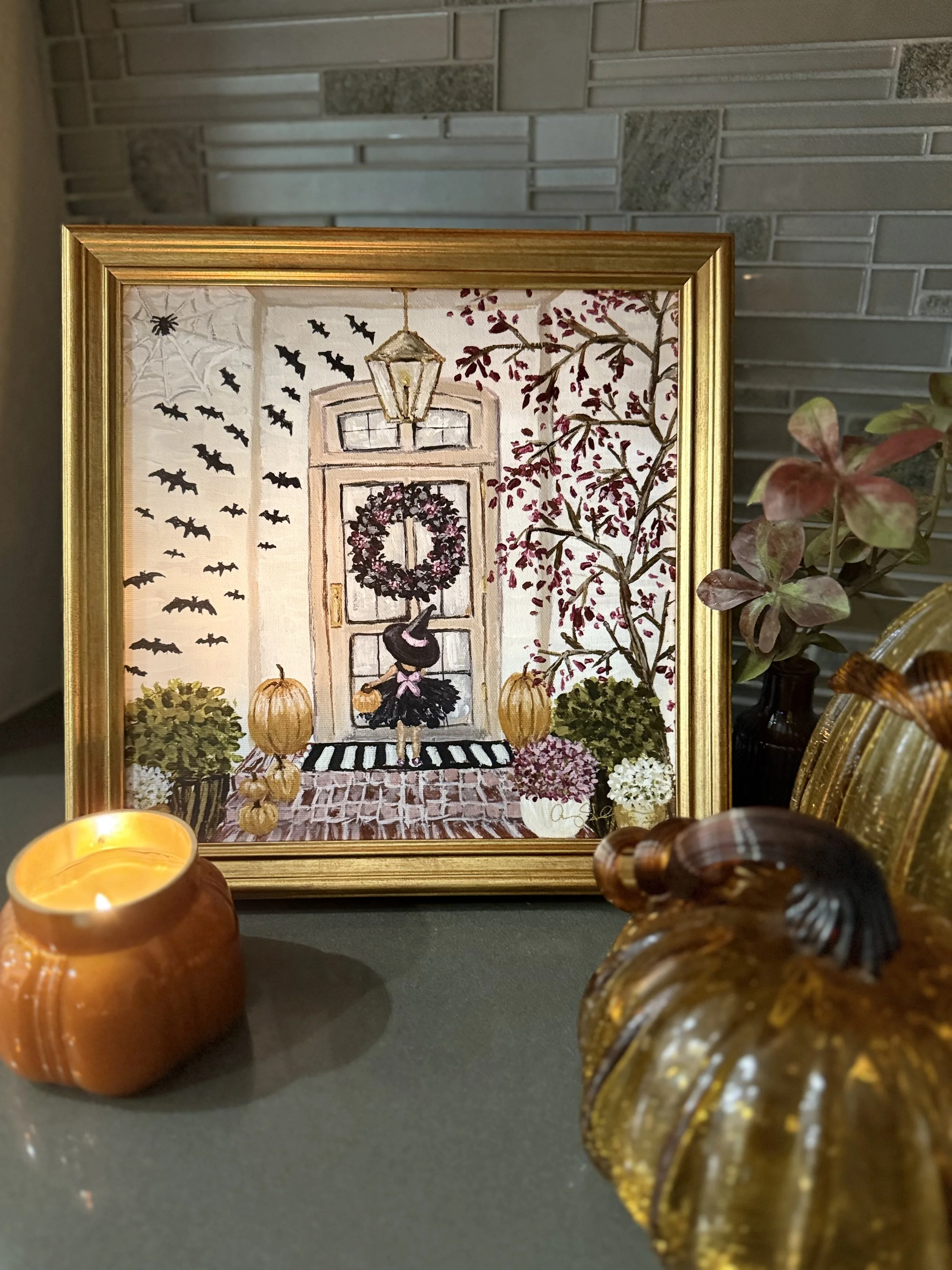 Ashley Salvatori “Trick or Treat” Signature Canvas Print