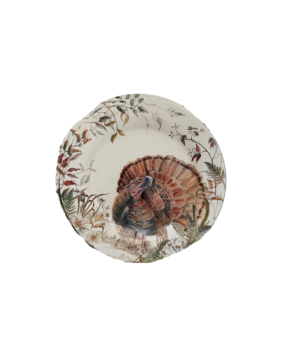 Pottery Barn Bedford Harvest Turkey Dinner Plates