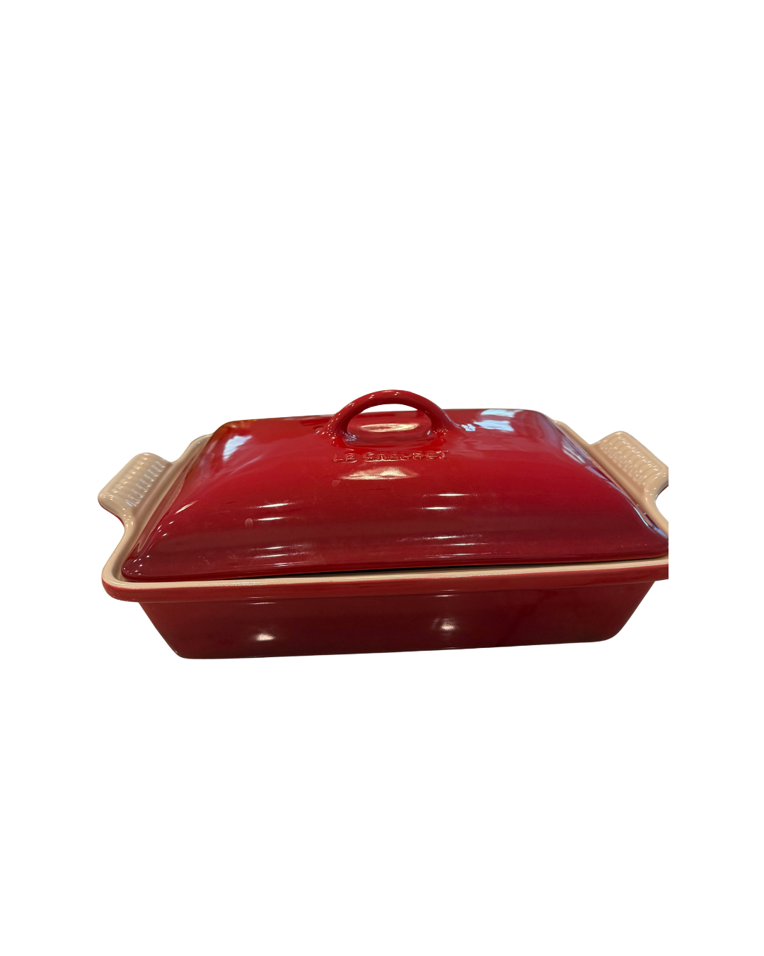 A beautiful covered casserole for cooking, serving, and sharing.