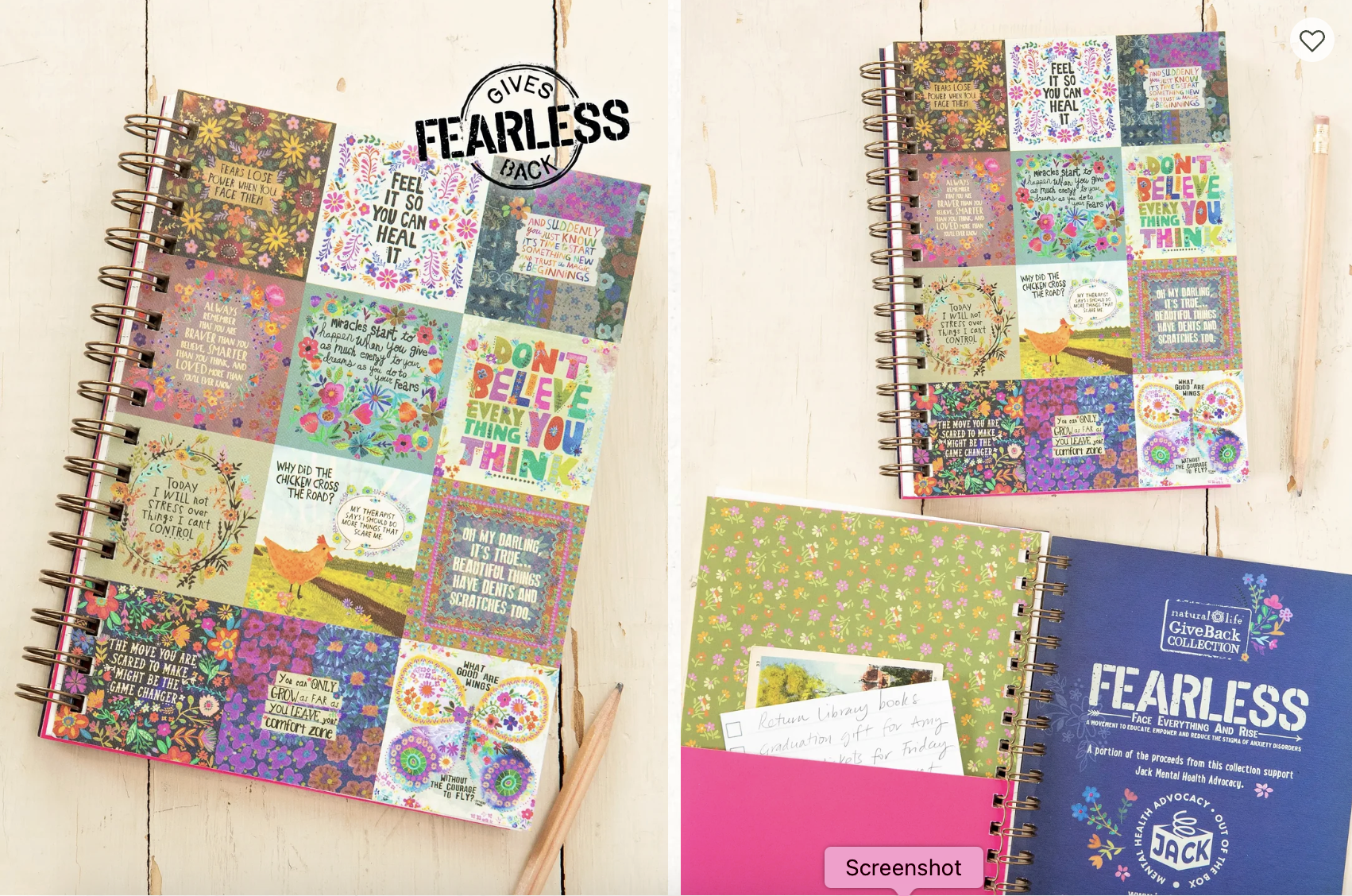 Natural Life Fearless Collection Spiral Notebook