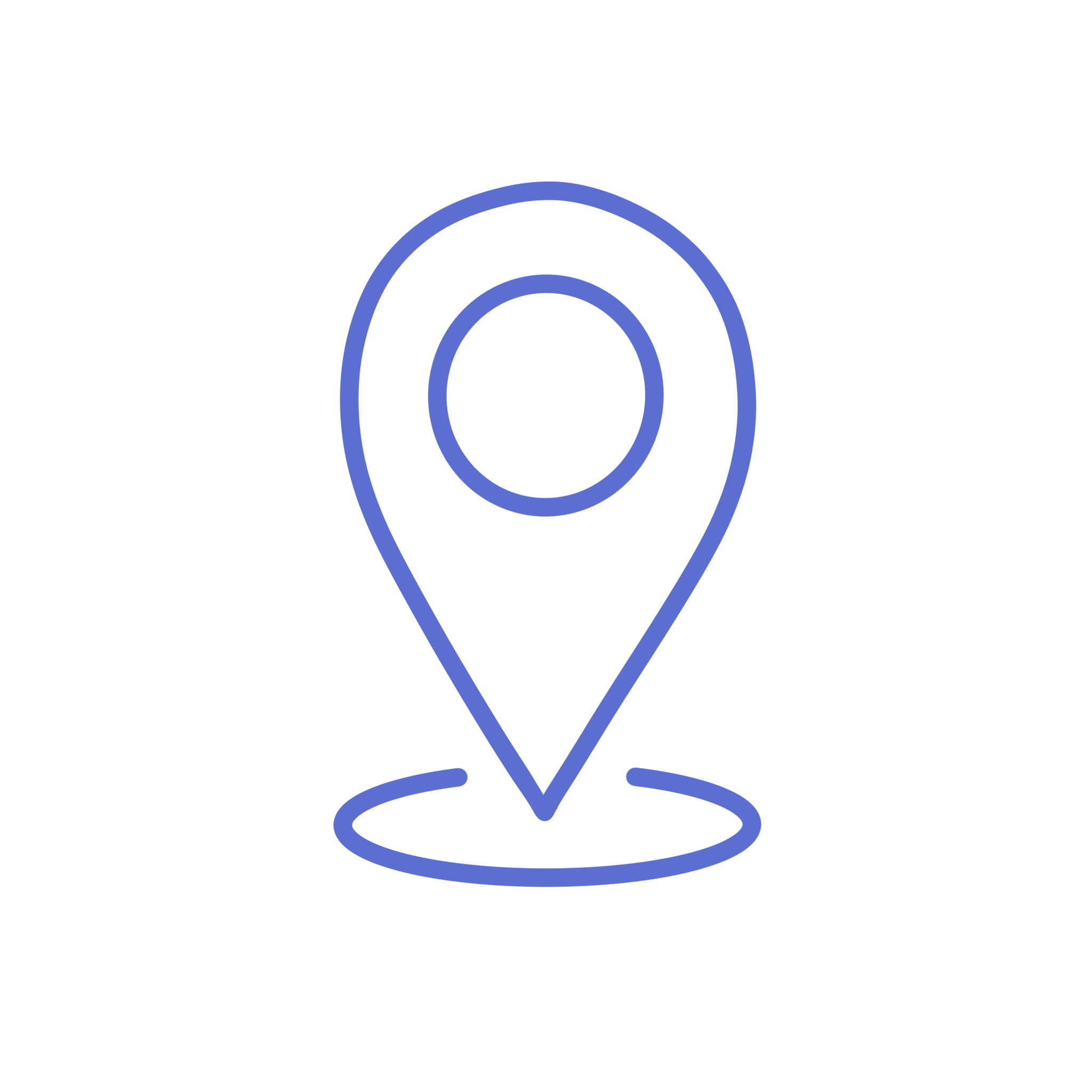 Outline illustration of a map pin location marker.