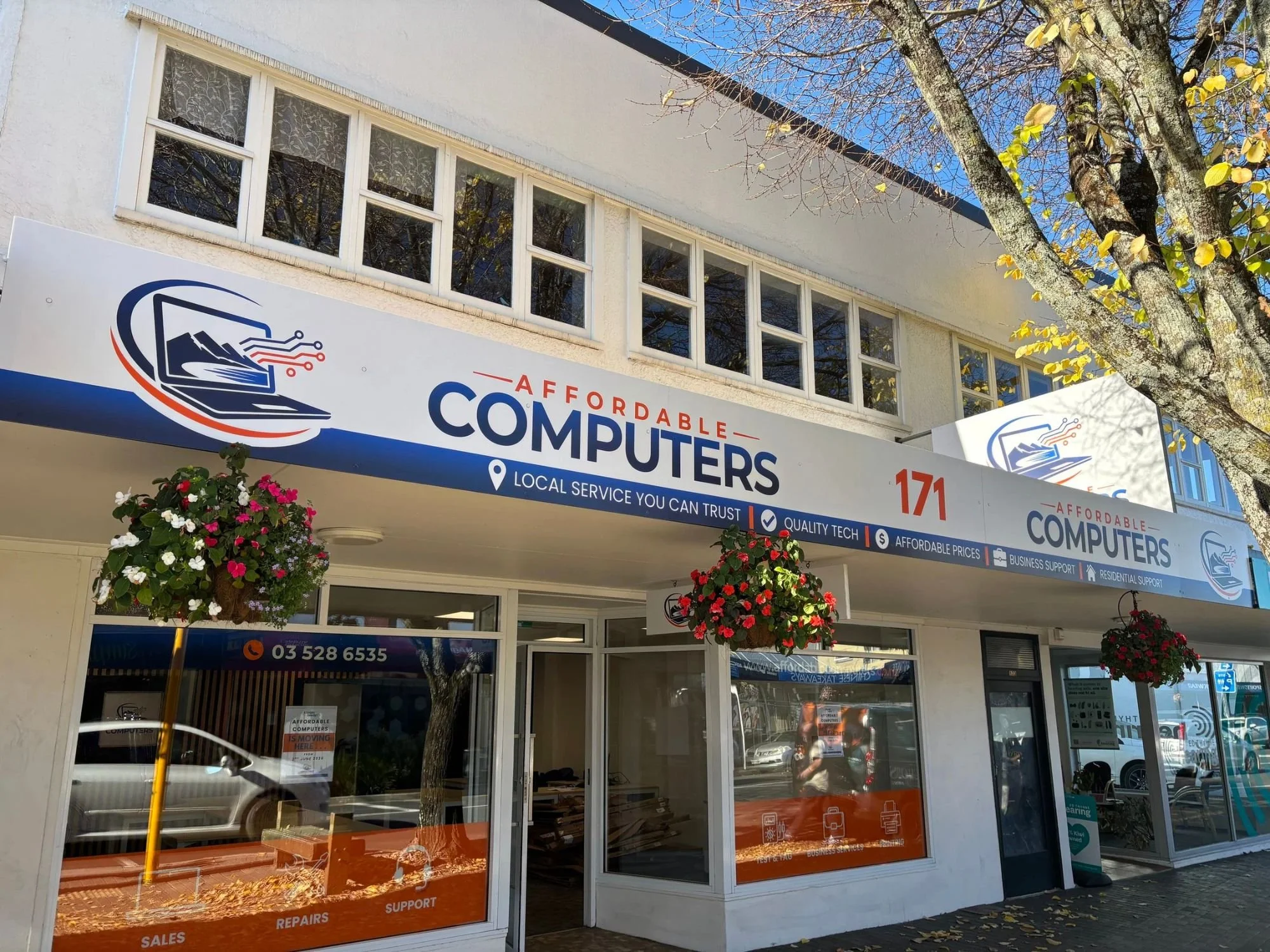 Affordable Computers store front, based in Motueka.