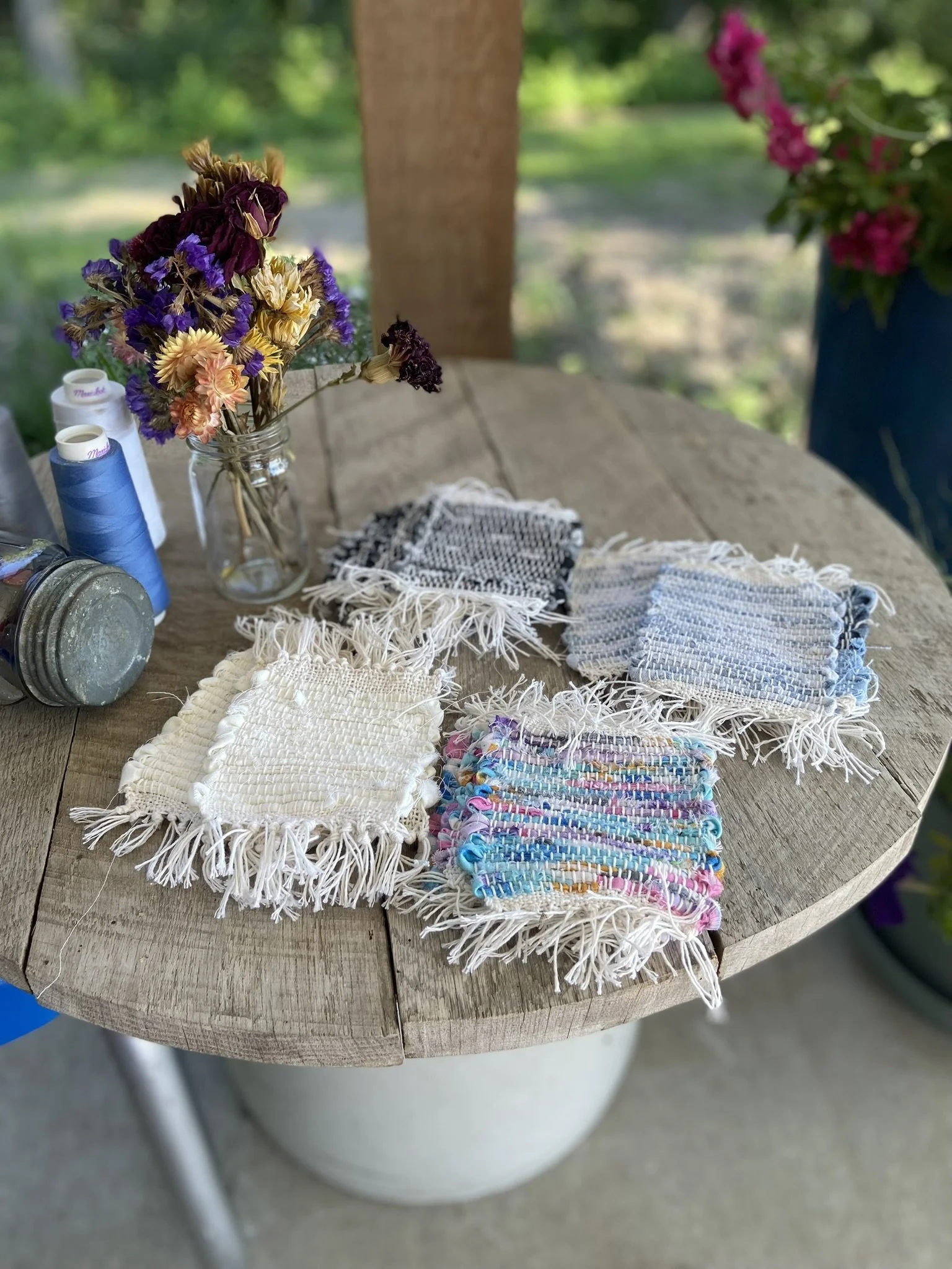 Handwoven coasters