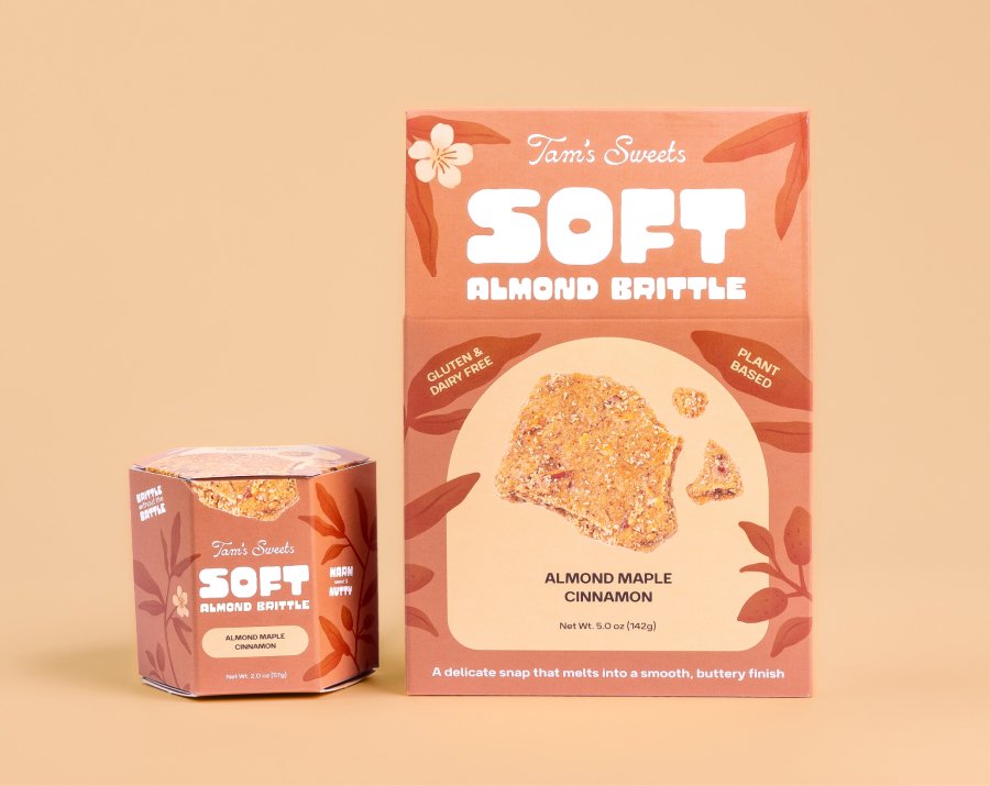 Food branding and packaging design for Tam's Sweets