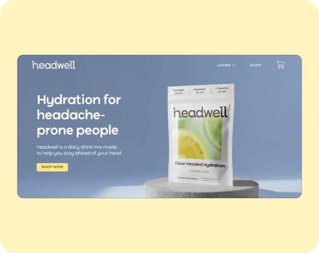 Shopify website design for Headwell