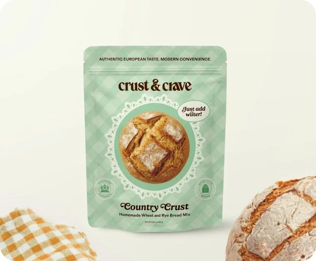 Custom packaging design for Crust & Crave