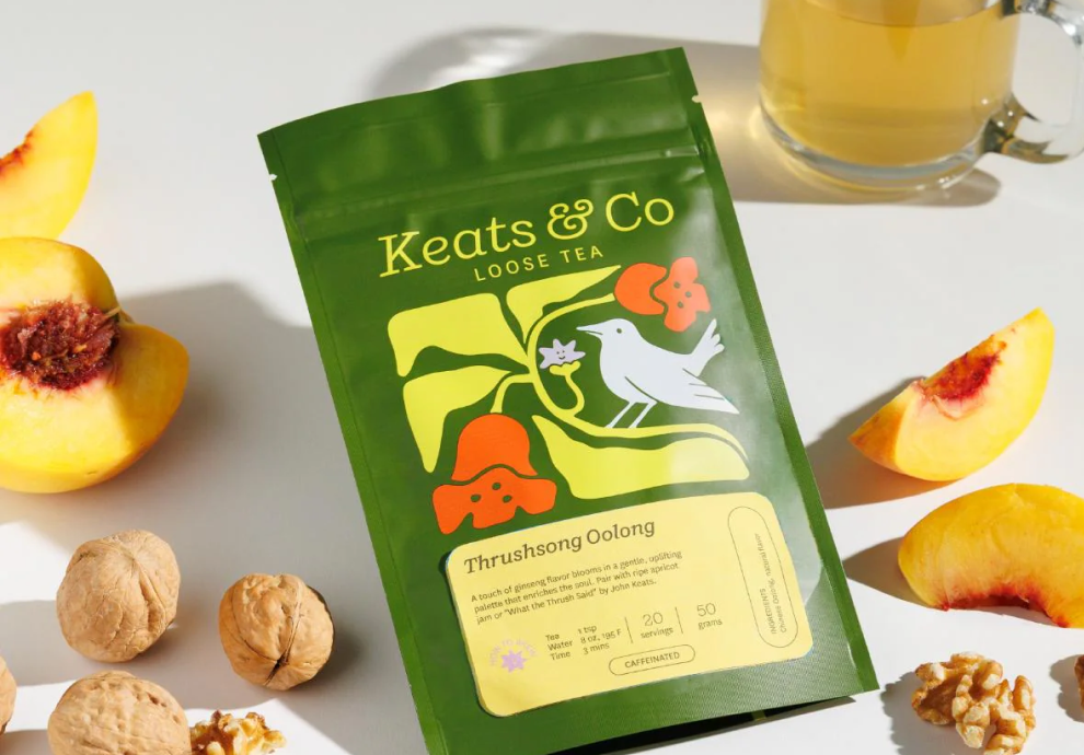 Branded packaging design for Keats & Co Oolong loose tea