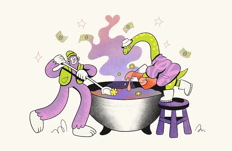 Examples of commercial hero illustrations