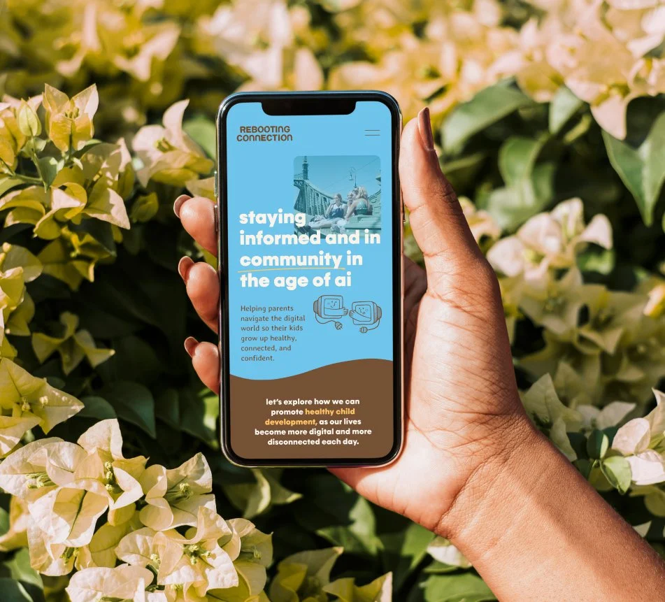 iPhone mockup of Rooting Connection website