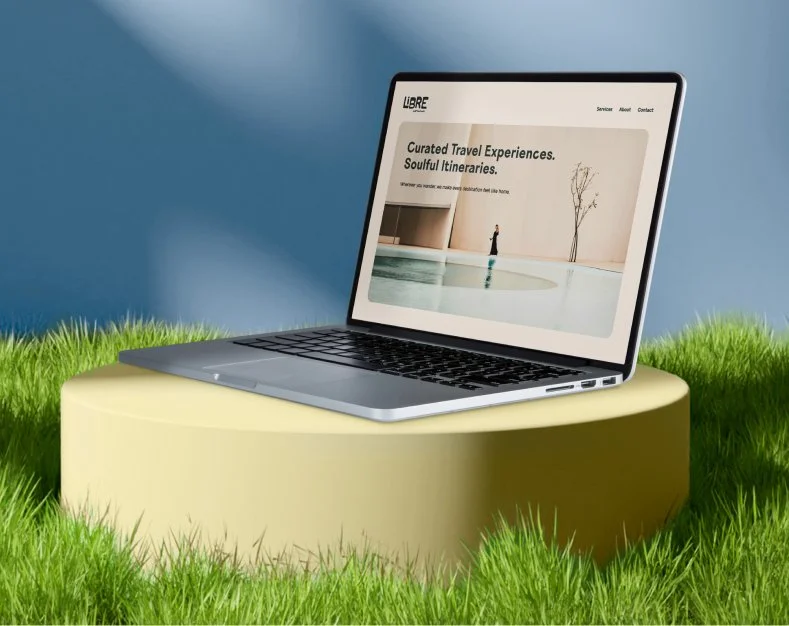 Website mockup on laptop
