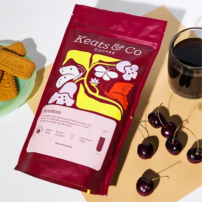 Coffee packaging design for Keats & Co paradoxa coffee